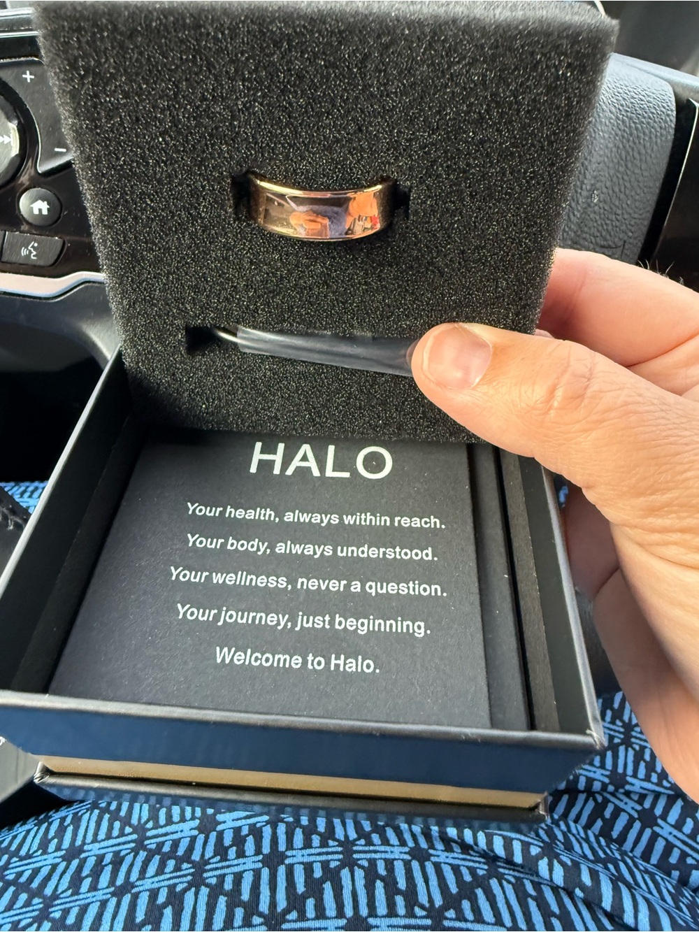 Halo Rose Gold Smart Ring size 11